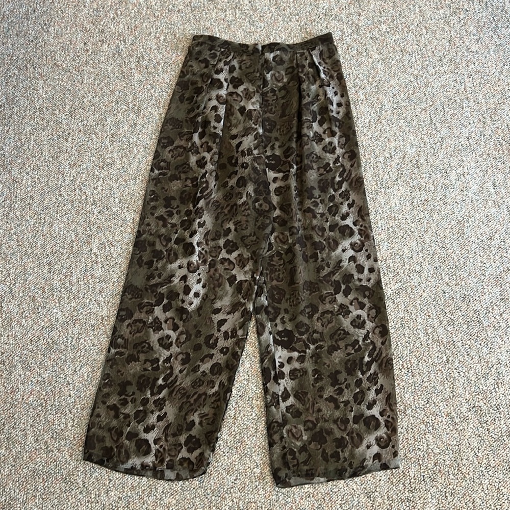 Vintage Bill Blass Animal Print Chiffon pants